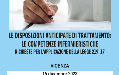 Le disposizioni anticipate di trattamento – le competenze infermieristiche richieste per l’applicazione della legge 219 17